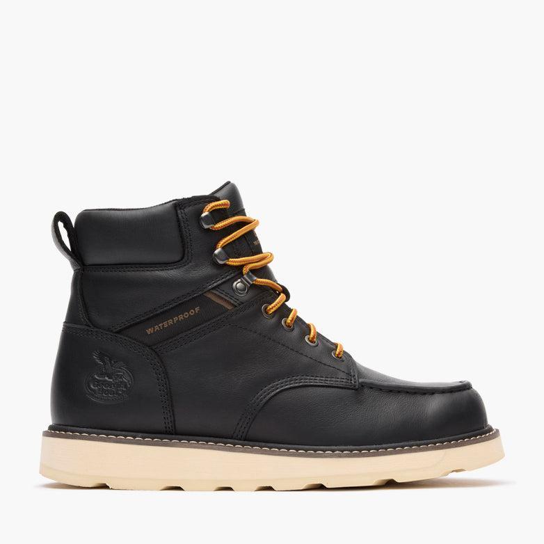 GEORGIA BOOT MEN BLK 6  WORK   ME DIUM BLACK